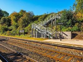 stazione terminale in legno hdr a tanworth in arden foto