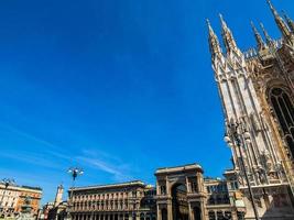 hdr piazza duomo, milano foto