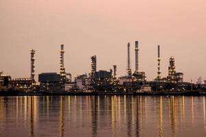 raffineria di petrolio a Bangkok in Tailandia. foto