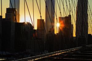 New York City al tramonto. foto