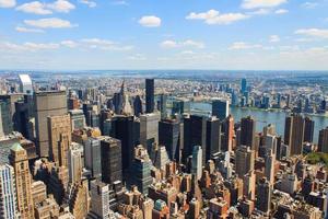 vista aerea dell'orizzonte di New York City Manhattan foto