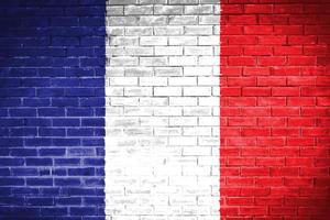 priorità bassa di struttura della parete della bandiera della francia foto