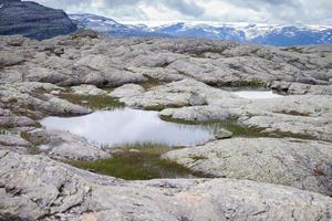 scene colorate di montagna in Norvegia. bellissimo paesaggio della norvegia, scandinavia. paesaggio montano della Norvegia. natura in estate. foto