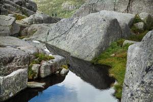 scene colorate di montagna in Norvegia. bellissimo paesaggio della norvegia, scandinavia. paesaggio montano della Norvegia. natura in estate. foto