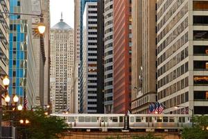 chicago- architettura, metropolitana, l, trasporto foto
