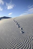 impronte sulla duna di sabbia foto