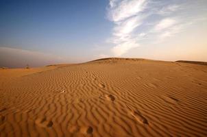 dune di sabbia increspata al tramonto foto