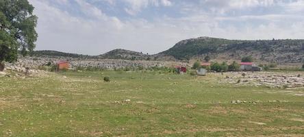 paesaggio montagna vista erba rocce e altri foto