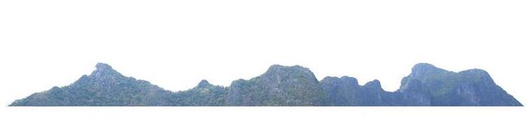 isolare di montagna di roccia su sfondo bianco foto