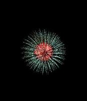 fuochi d'artificio colorati con effetto mosaico foto
