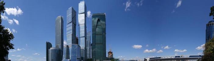panorama del centro d'affari internazionale a Mosca, russia