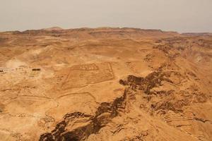 una vista della vecchia fortezza ebraica di masada in israele foto