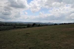 una vista della campagna dello Shropshire dalla collina di Lyth vicino a Shrewsbury foto