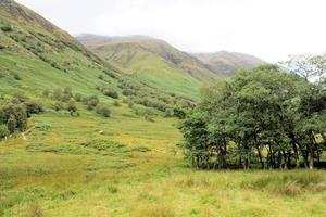 una vista degli altopiani scozzesi vicino a ben nevis foto