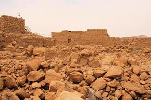 una vista della vecchia fortezza ebraica di masada in israele foto