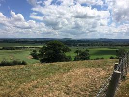 una vista della campagna dello Shropshire dalla collina di Lyth vicino a Shrewsbury foto