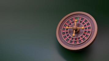 roulette, tavolo da poker. elemento del casinò. renderizzare in 3d. foto