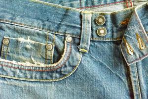 il blue jeans o la struttura pulita del denim blu. foto