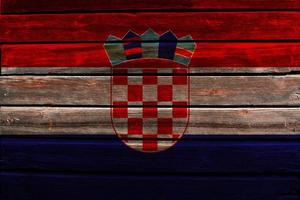 bandiera della croazia su legno foto