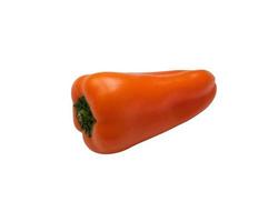 primo piano di peperone dolce arancione, verdura biologica fresca, elemento decorativo per qualsiasi design foto