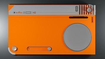 sfondo astratto di tecnologia. grafica futuristica progettata nei toni dell'arancione. spazio per banner e logo. foto