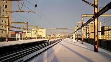 stazione di chitosio, hokkaido, giappone-novembre 25'2017 -l'immagine dell'area della stazione di chitosio. foto