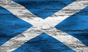 bandiera della scozia - bandiera sventolante realistica in tessuto foto