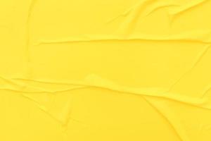 la carta gialla vuota è una priorità bassa di struttura sgualcita. sfondi di texture di carta stropicciata per vari scopi foto