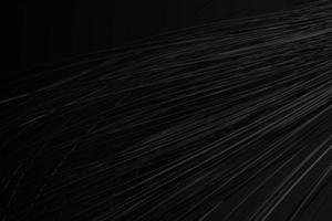 flussi aggrovigliati di cavi elettrici su sfondo nero. rendering 3d astratto foto