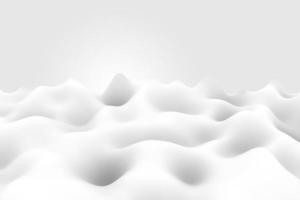 onda sfumata grigia elegante minimalista su sfondo bianco. flusso di seta ondulato rendering 3d foto