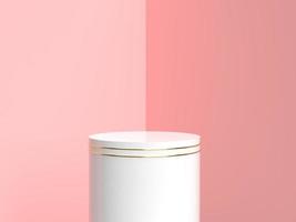 3d abstract render.beauty prodotti impostati per packaging cosmetico e skincare mockup design minimale su sfondo rosa pastello foto