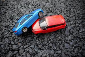 scena dell'incidente d'auto. assicurazione, viaggi, concetto di trasporto. foto