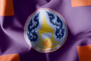 illustrazione 3d La bandiera di uttaradit è una provincia della thailandia. wav foto