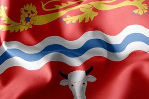 illustrazione 3d La bandiera dell'Herefordshire è una contea dell'Inghilterra foto