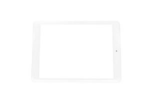 computer tablet con schermo isolato su sfondo bianco foto