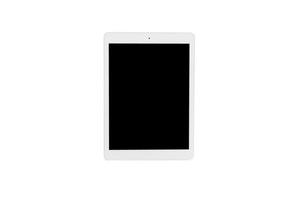 computer tablet bianco isolato su sfondo bianco foto