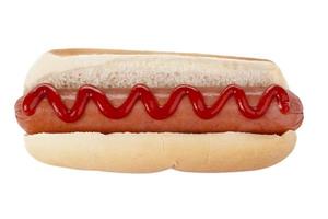 panino hot dog con ketchup foto