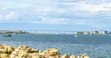 rio de janeirorio de janeiro brasile 2020 paesaggio panorama costa ponte rio-niteroi rio de janeiro brasile. foto