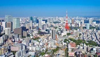 vista sulla città di tokyo e tokyo landmark tokyo tower