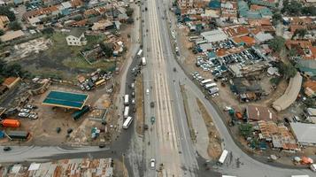 veduta aerea della zona industriale di dar es salaam foto