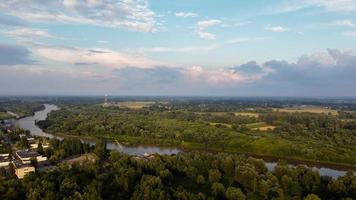 veduta aerea del fiume Wisla in polonia foto