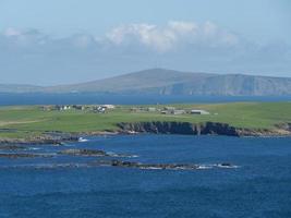 le isole Shetland con la città di lerwick in Scozia foto