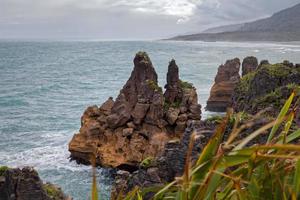 rocce frittelle vicino a punakaiki foto