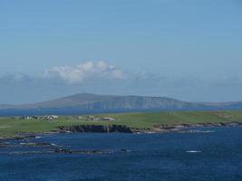 le isole Shetland con la città di lerwick in Scozia foto