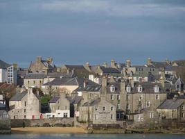 le isole Shetland con la città di lerwick in Scozia foto