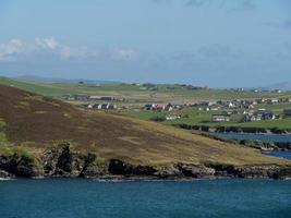 le isole Shetland con la città di lerwick in Scozia foto