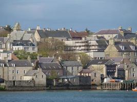 le isole Shetland con la città di lerwick in Scozia foto