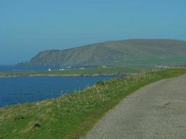 le isole Shetland con la città di lerwick in Scozia foto