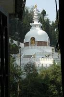 stupa buddista in mezzo alla natura foto
