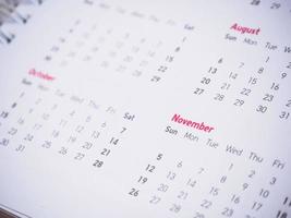 mesi e date del nuovo anno di calendario 2017 foto